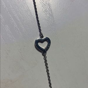 Coach Open Heart Logo Necklace